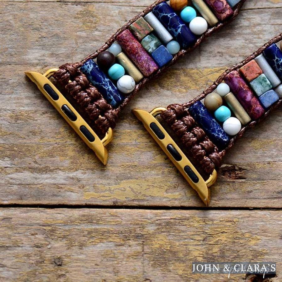 Natural Mix Gemstone Apple Watch Strap