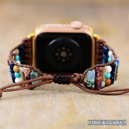 Natural Mix Gemstone Apple Watch Strap