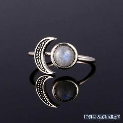 Natural Moonstone Celestial Ring
