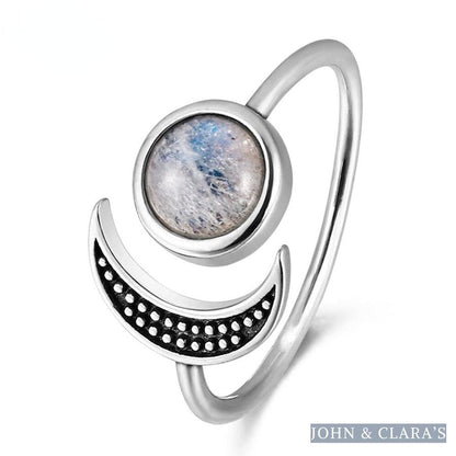 Natural Moonstone Celestial Ring