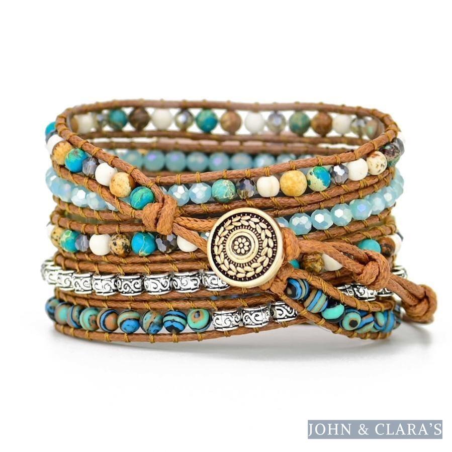 Natural Ocean Jasper Beaded Apple Watch Band