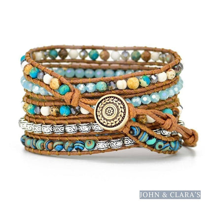 Natural Ocean Jasper Beaded Apple Watch Band