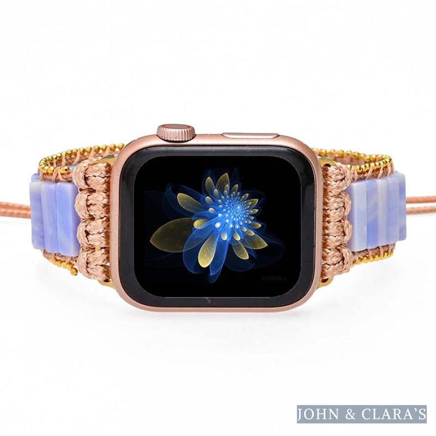 Natural Purple Agate Apple Watch Band