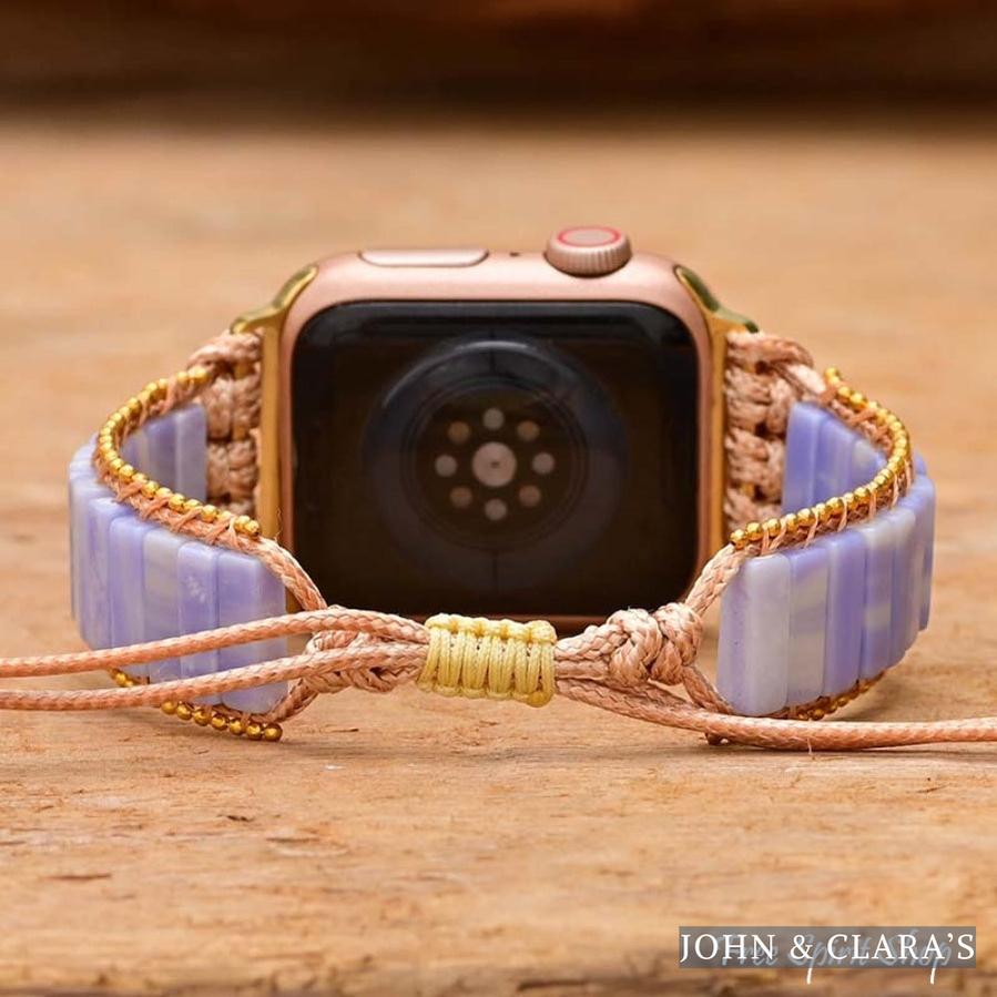 Natural Purple Agate Apple Watch Band