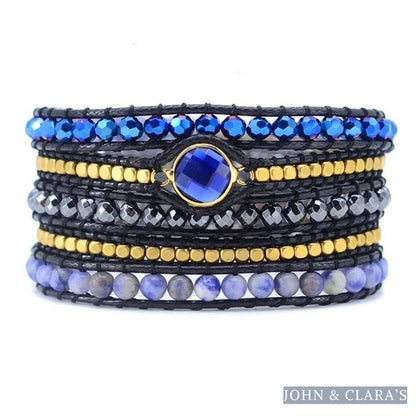 Natural Sodalite Magic Blue Wrap Bracelet