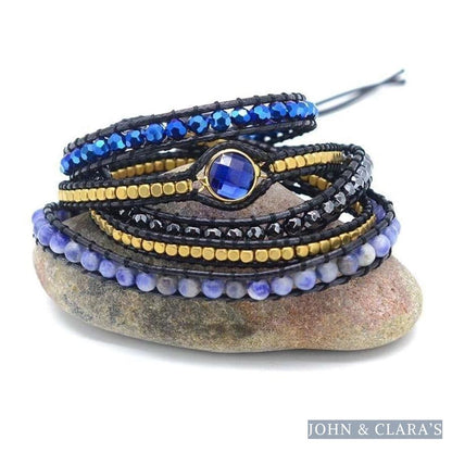 Natural Sodalite Magic Blue Wrap Bracelet