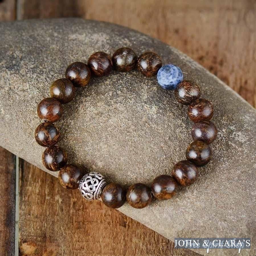 Natural Tibetan Bronzite Bead Bracelet