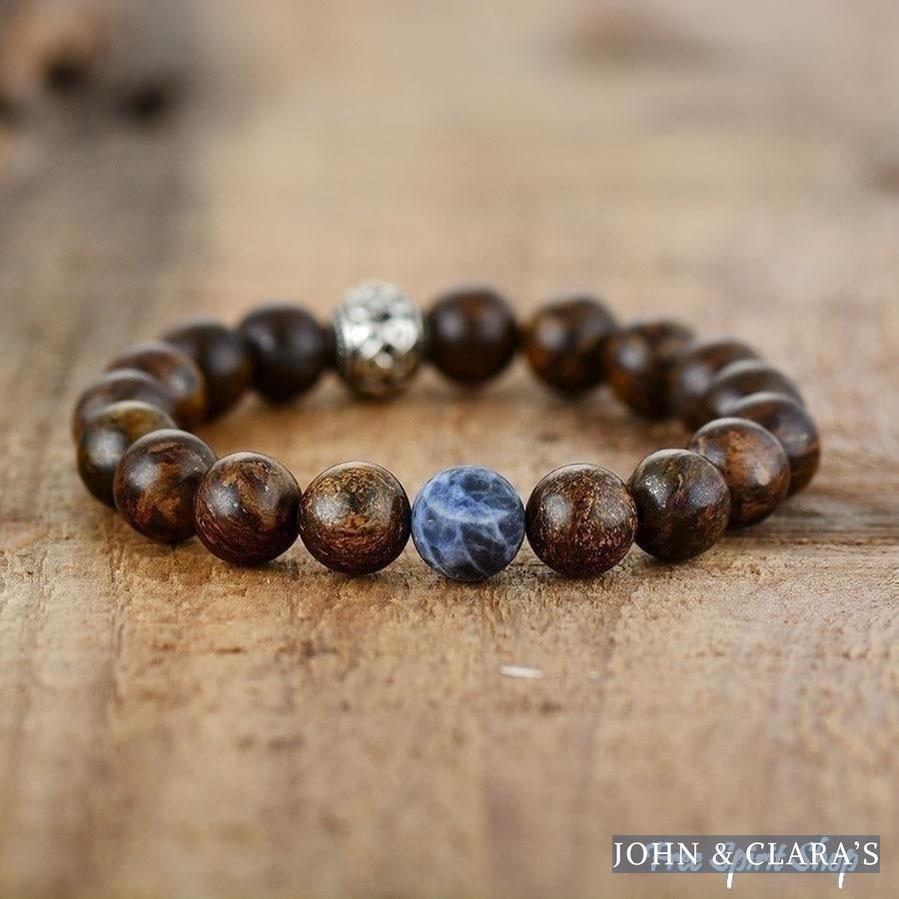 Natural Tibetan Bronzite Bead Bracelet