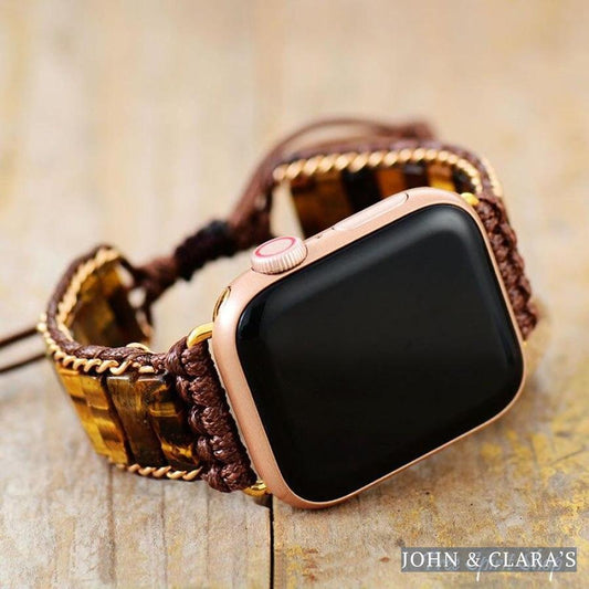 Natural Tiger Eye Apple Watch Band
