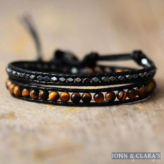 Natural Tiger Eye Wrap Bracelet