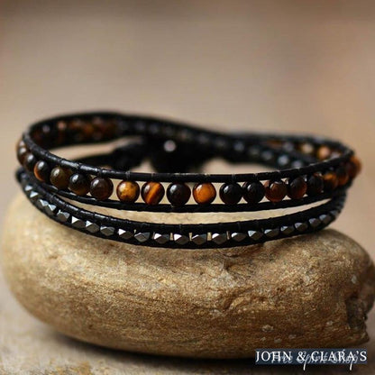Natural Tiger Eye Wrap Bracelet