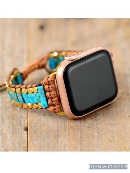 Natural Turquoise & Beads Apple Watch Band