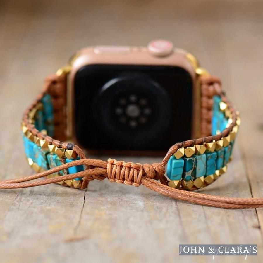 Natural Turquoise & Beads Apple Watch Band