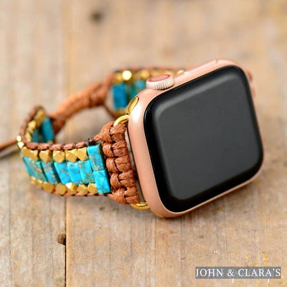Natural Turquoise & Beads Apple Watch Band