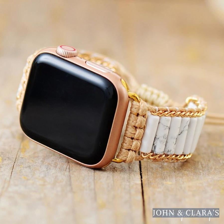 Natural White Howlite Apple Watch Band