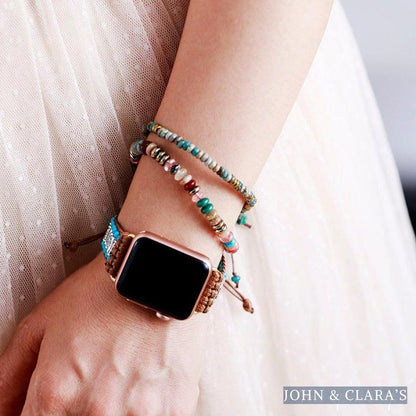 Ocean Jasper Bead Adjustable Bracelet