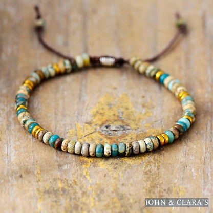 Ocean Jasper Bead Adjustable Bracelet