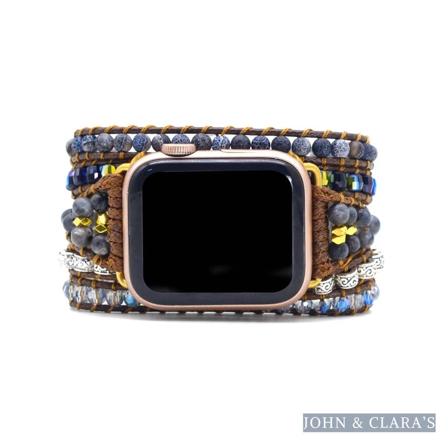 Natural Onyx & Labradorite Apple Watch Band