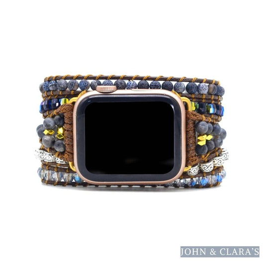 Natural Onyx & Labradorite Apple Watch Band