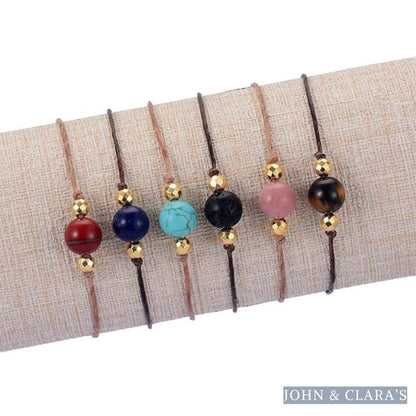 Single Gemstone Bead Friendship Bracelets