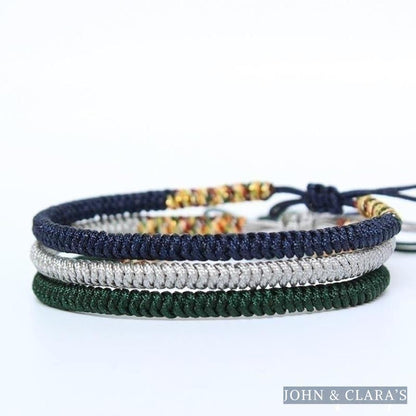 Tibetan Buddhist Handmade Blue Lucky Knots Bracelet