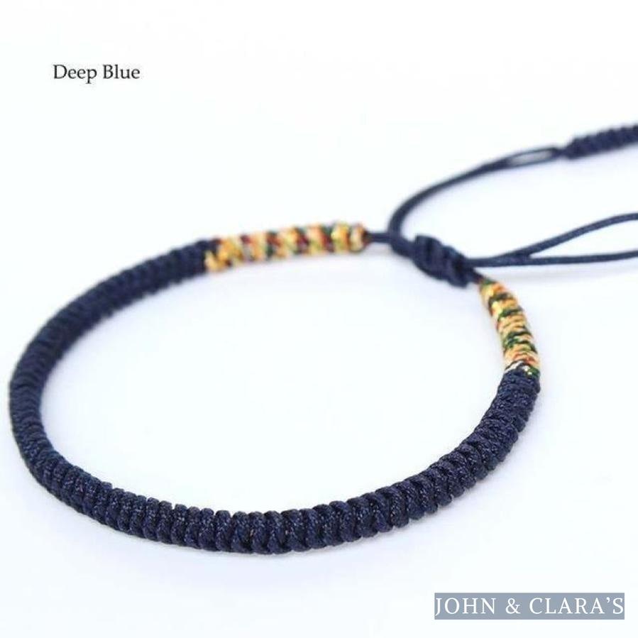 Tibetan Buddhist Handmade Blue Lucky Knots Bracelet