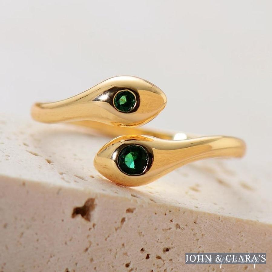 Transformation Emerald Snake Ring