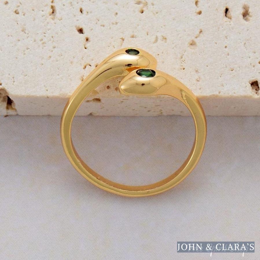 Transformation Emerald Snake Ring