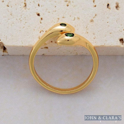 Transformation Emerald Snake Ring
